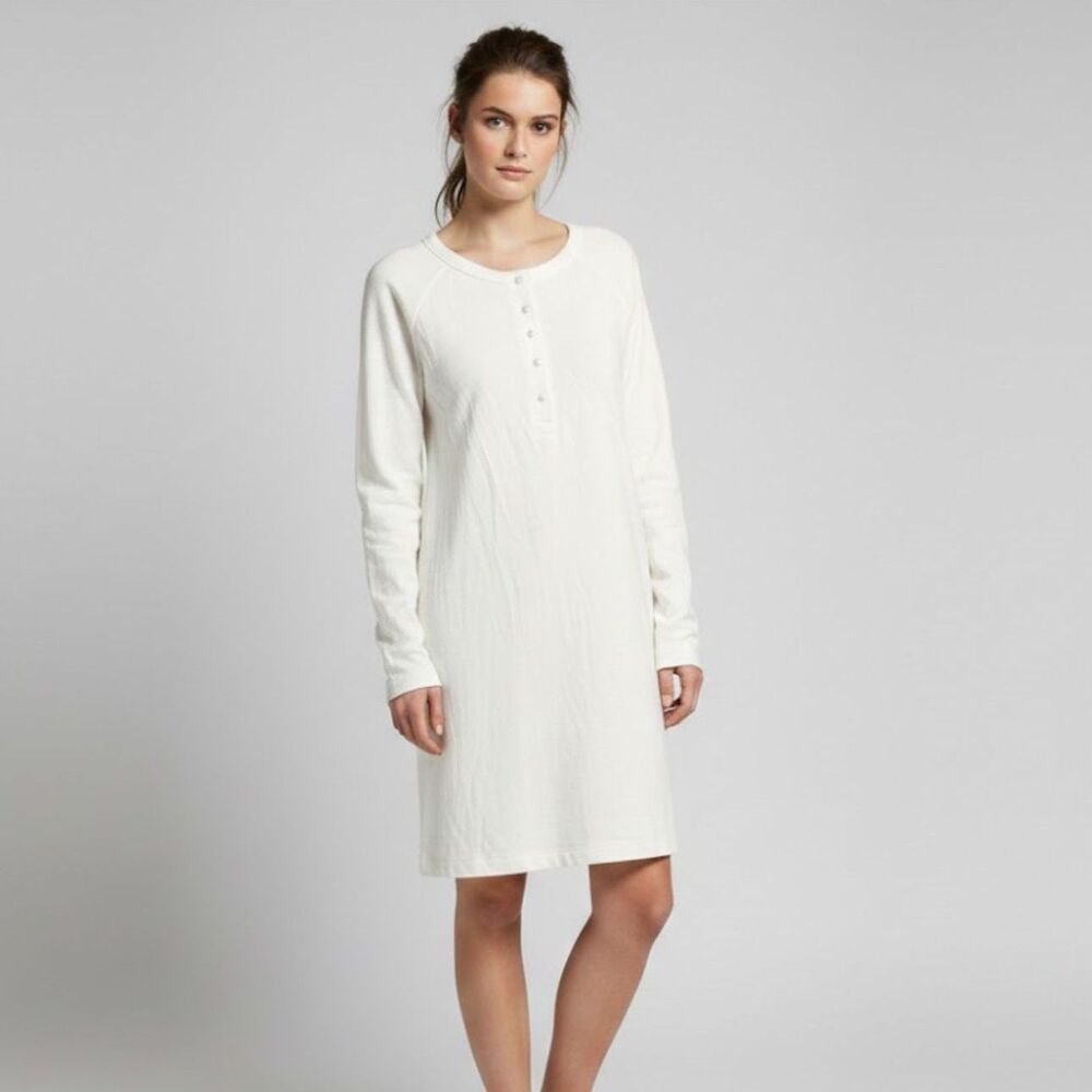 Michael Lauren Ivory Pearl Button Sweater Dress Size Small NWOT